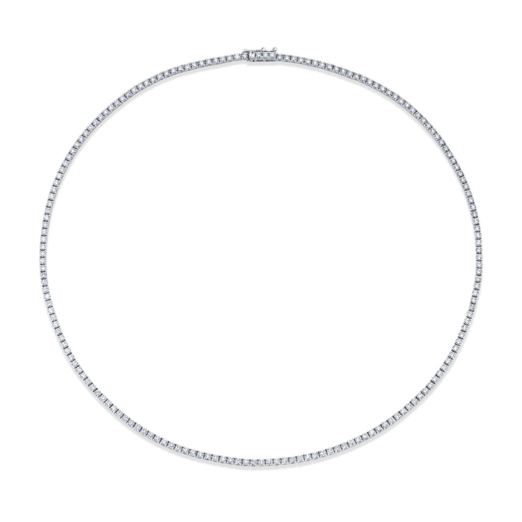 Norman Silverman Signature 18k White Gold Diamond Tennis Necklace - Chapel Hills Jewelry