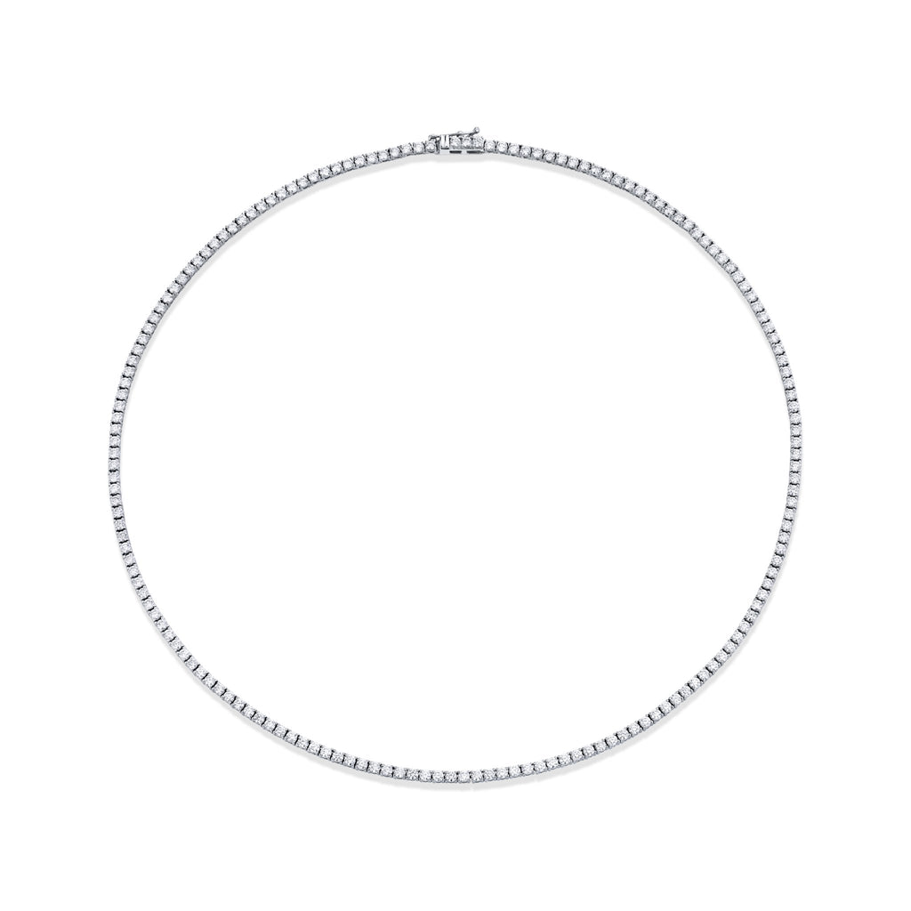 Norman Silverman Signature 18k White Gold Diamond Tennis Necklace - Chapel Hills Jewelry