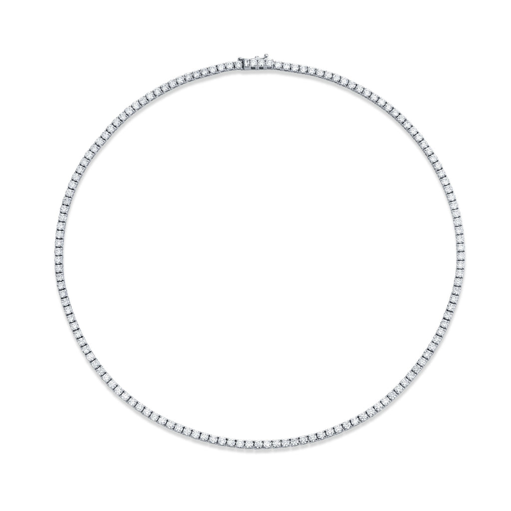 Norman Silverman Signature 18k White Gold Diamond Tennis Necklace - Chapel Hills Jewelry