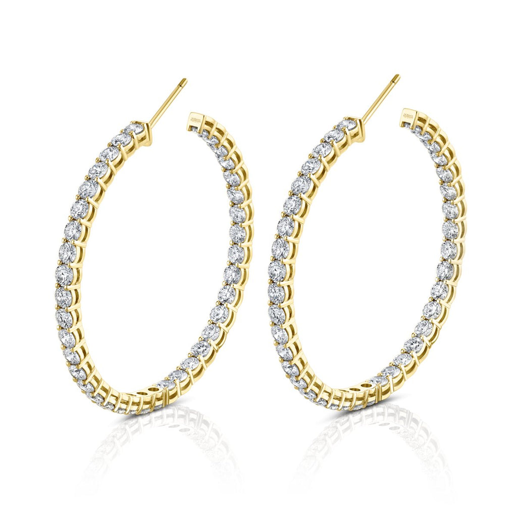 Norman Silverman Signature Diamond Hoop in Yellow Gold - Chapel Hills Jewelry