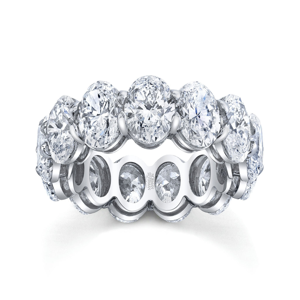 Oval Cut Diamonds Platinum Eternity Band - Chapel Hills Jewelry