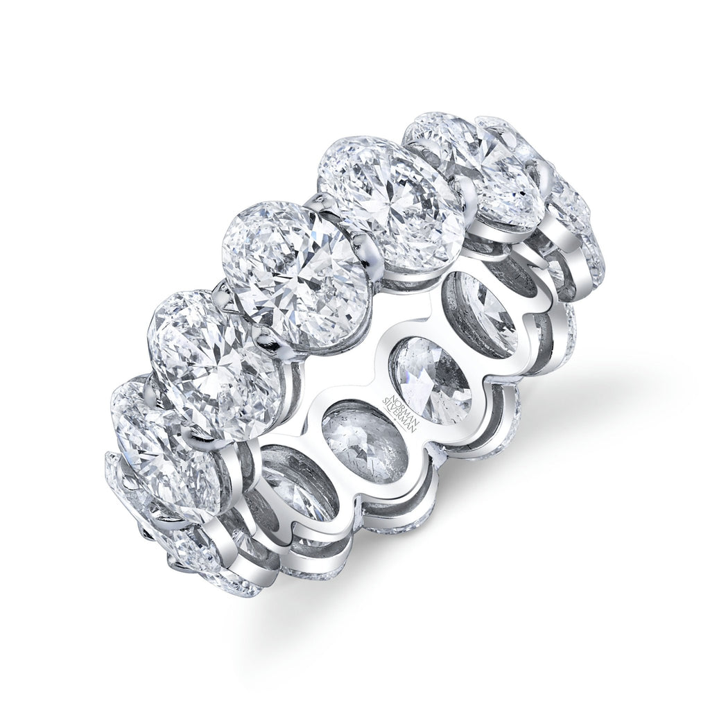 Oval Cut Diamonds Platinum Eternity Band - Chapel Hills Jewelry