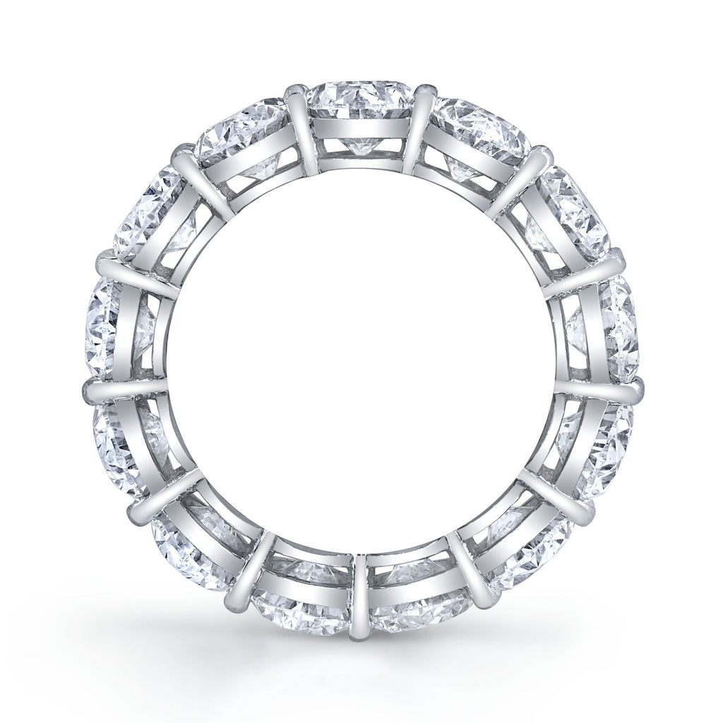 Oval Cut Diamonds Platinum Eternity Band - Chapel Hills Jewelry