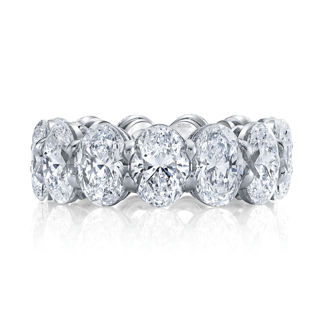 Oval Cut Diamonds Platinum Eternity Band - Chapel Hills Jewelry