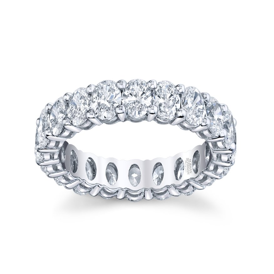 Oval Cut Platinum Eternity Band - Chapel Hills Jewelry