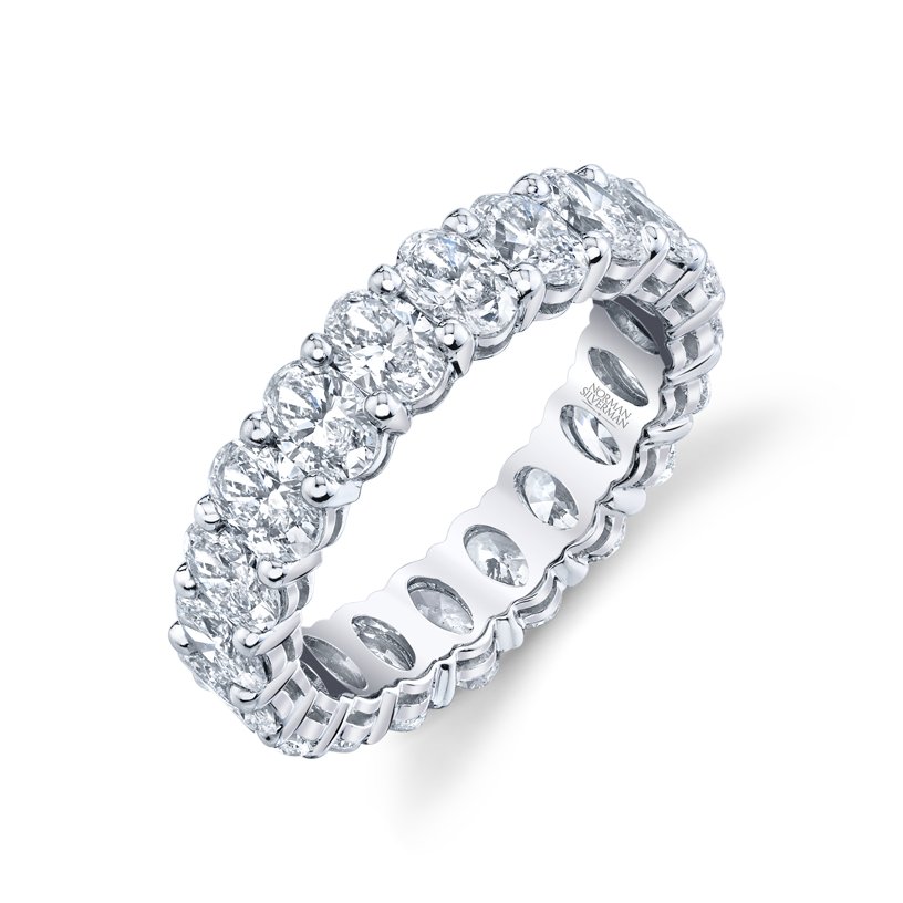Oval Cut Platinum Eternity Band - Chapel Hills Jewelry