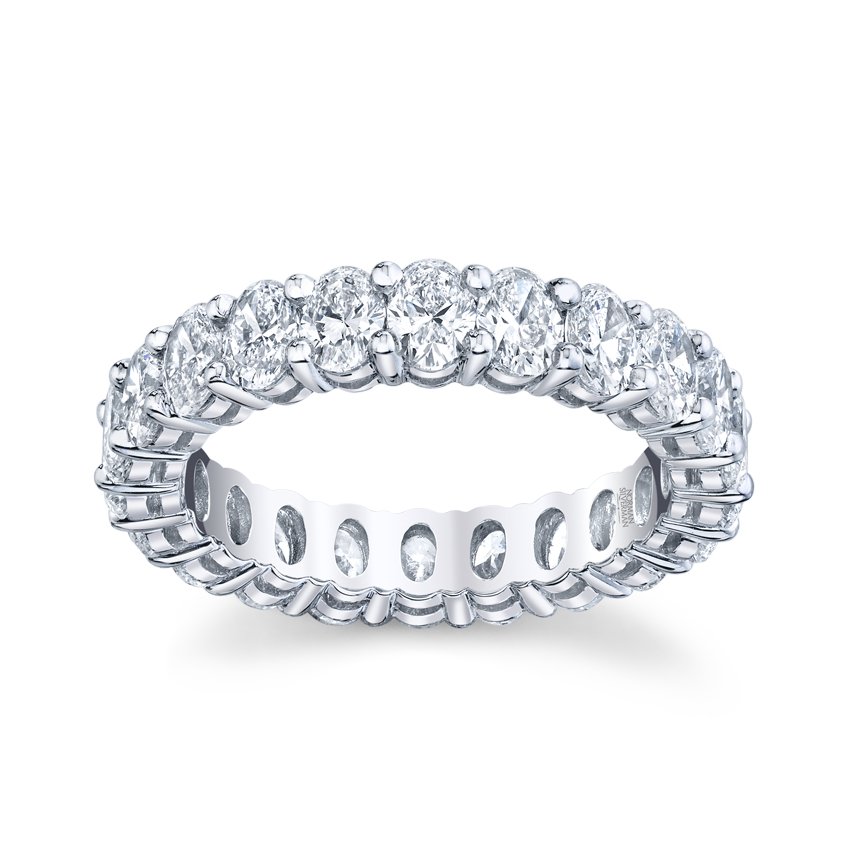 Oval Cut Platinum Eternity Band - Chapel Hills Jewelry
