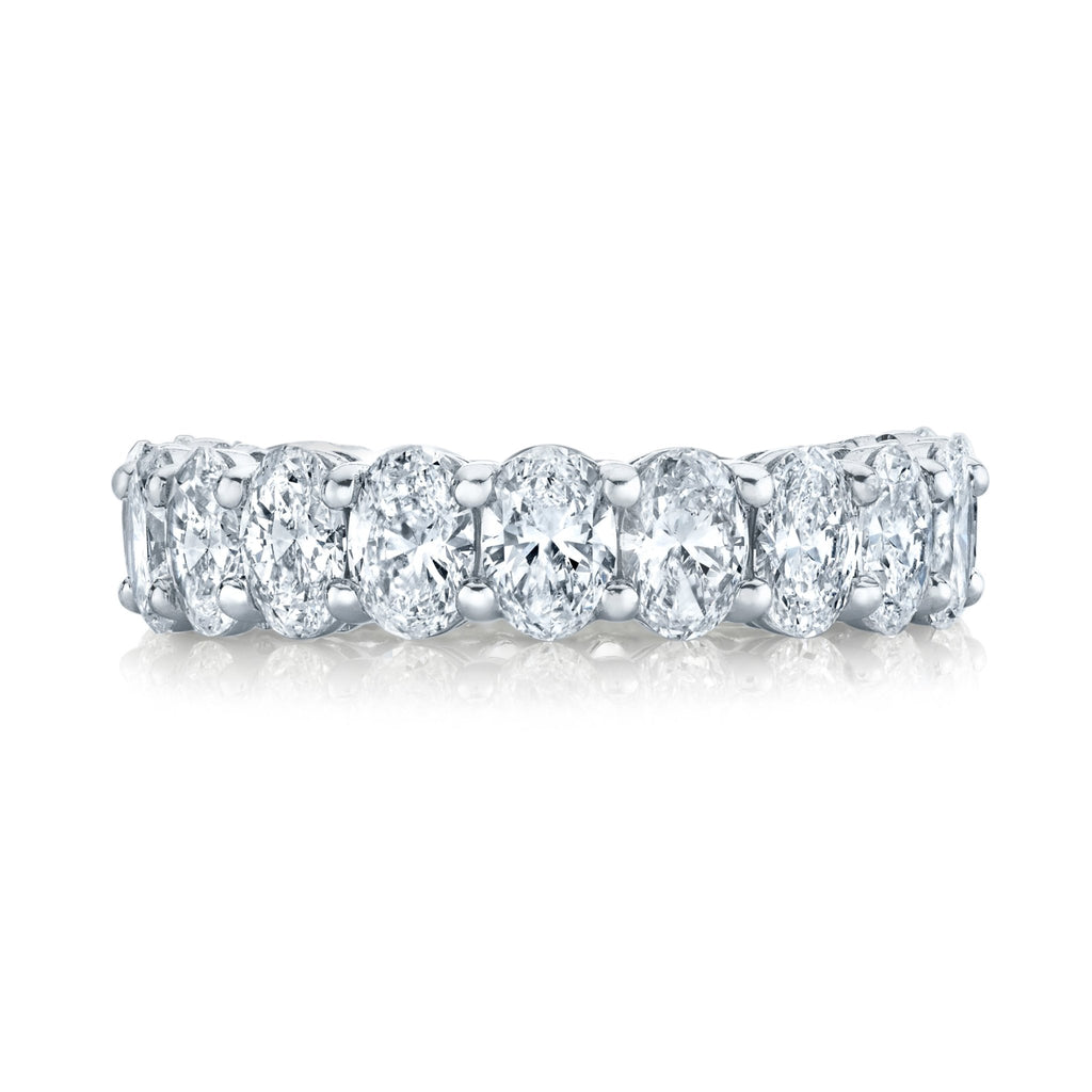 Oval Cut Platinum Eternity Band - Chapel Hills Jewelry