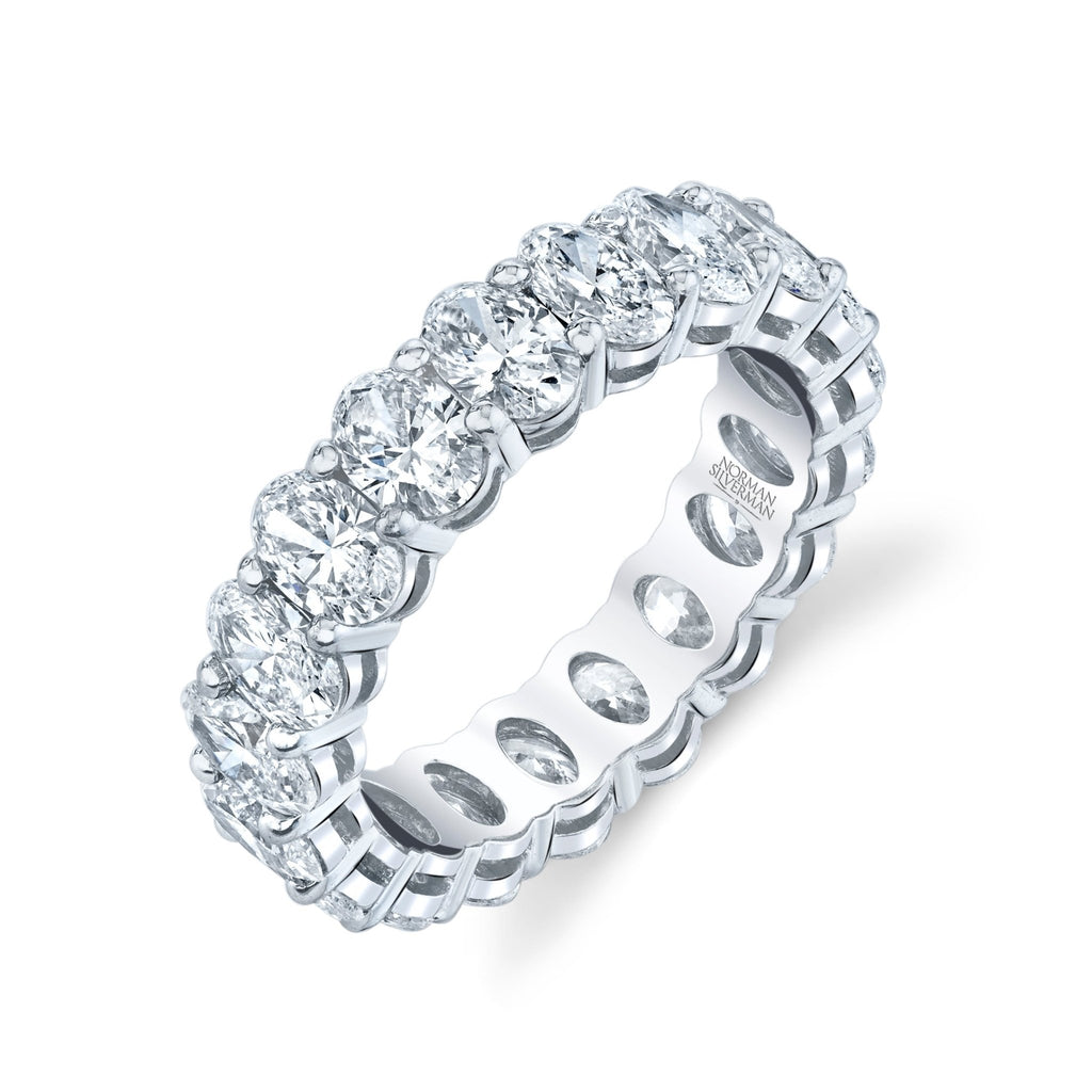 Oval Cut Platinum Eternity Band - Chapel Hills Jewelry
