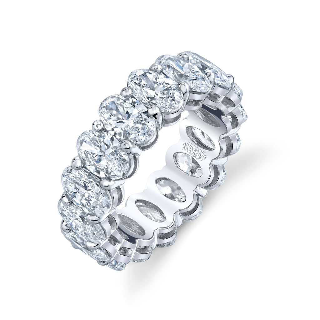 Oval Cut Platinum Eternity Band - Chapel Hills Jewelry