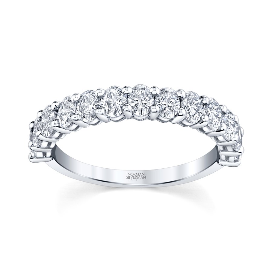 Oval Halfway Eternity Band in Yellow Gold - Chapel Hills Jewelry