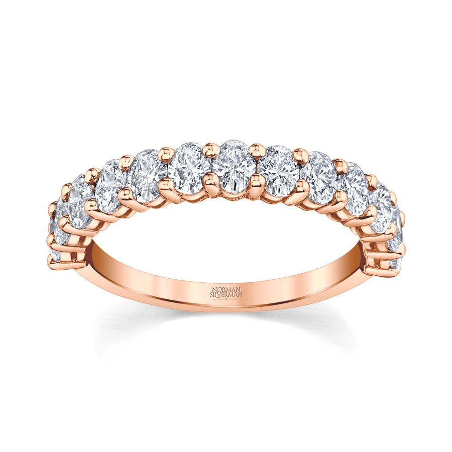 Oval Halfway Eternity Band in Yellow Gold - Chapel Hills Jewelry