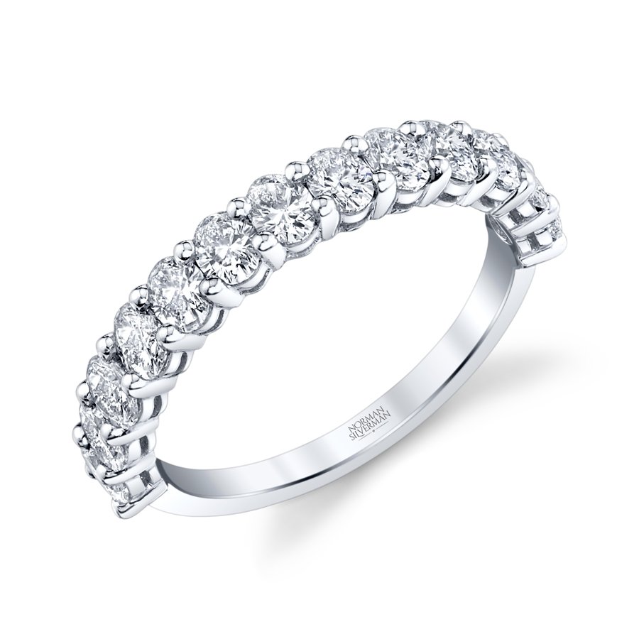 Oval Halfway Eternity Band in Yellow Gold - Chapel Hills Jewelry