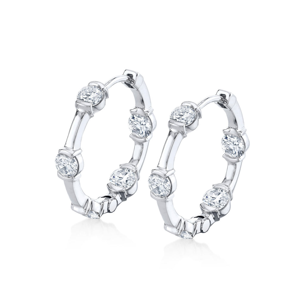 Petite Diamond Hoop Earrings - Chapel Hills Jewelry