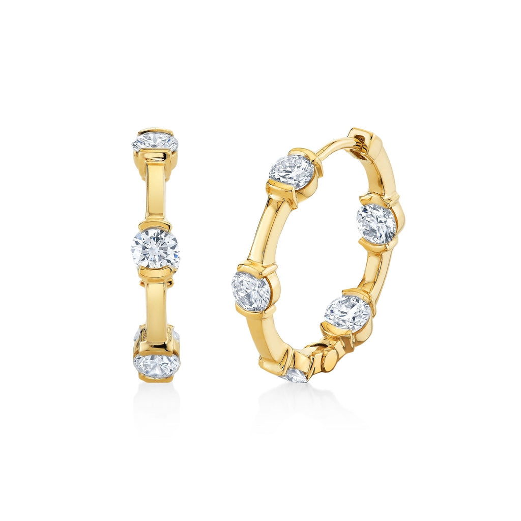 Petite Diamond Hoop Earrings - Chapel Hills Jewelry