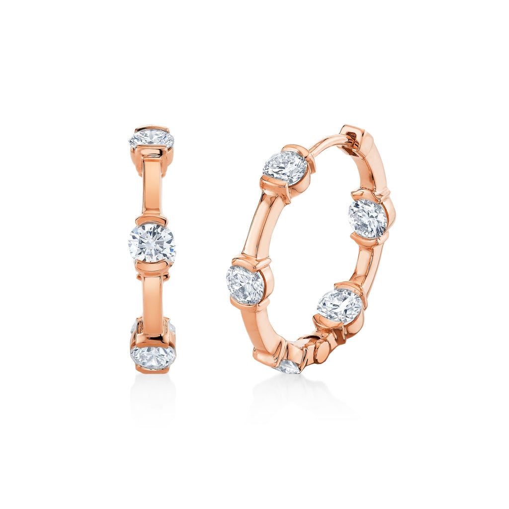 Petite Diamond Hoop Earrings - Chapel Hills Jewelry