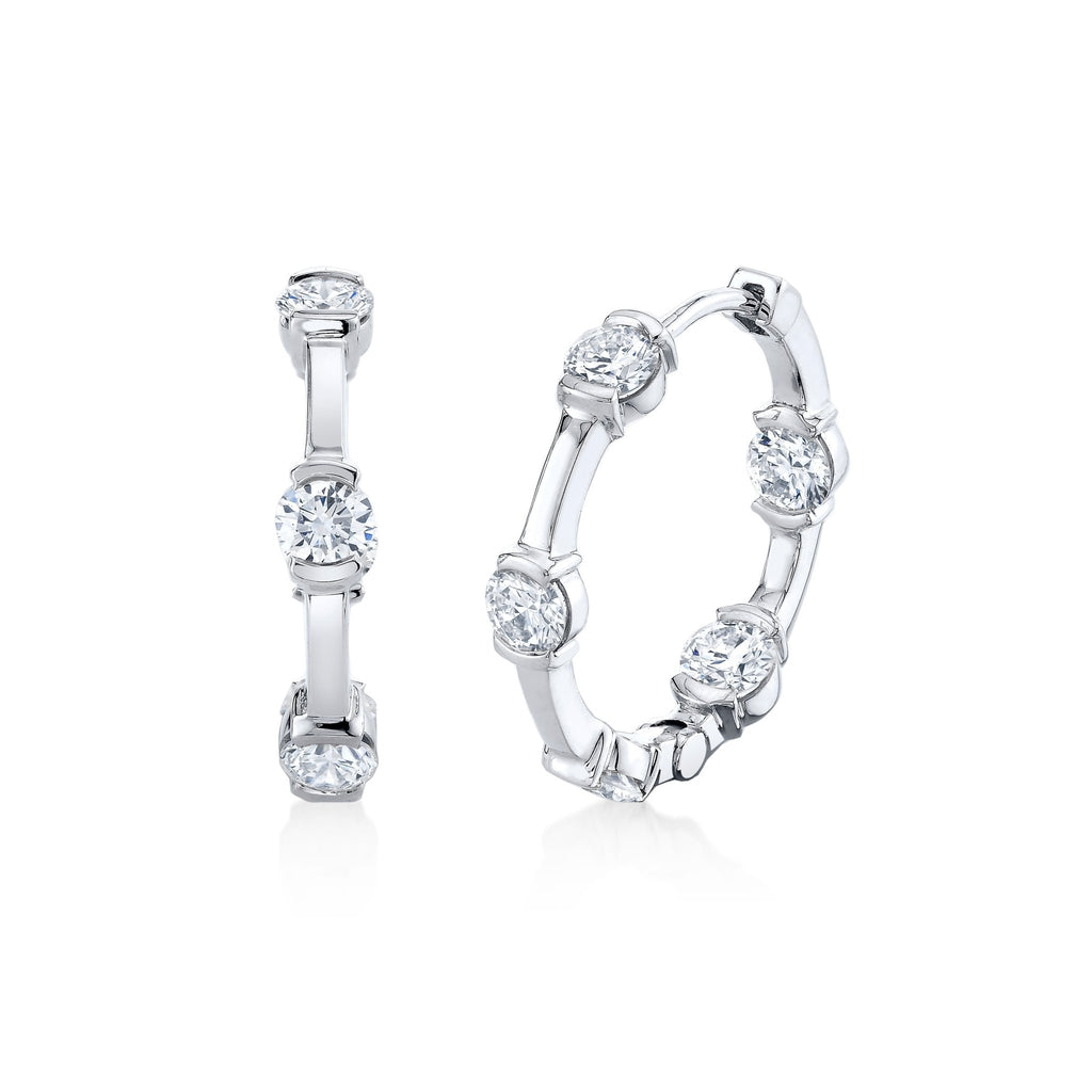 Petite Diamond Hoop Earrings - Chapel Hills Jewelry
