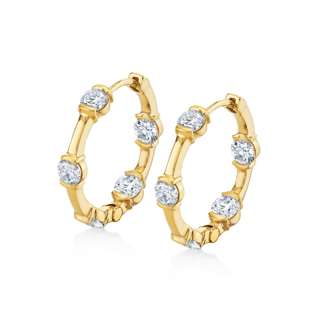 Petite Diamond Hoop Earrings - Chapel Hills Jewelry