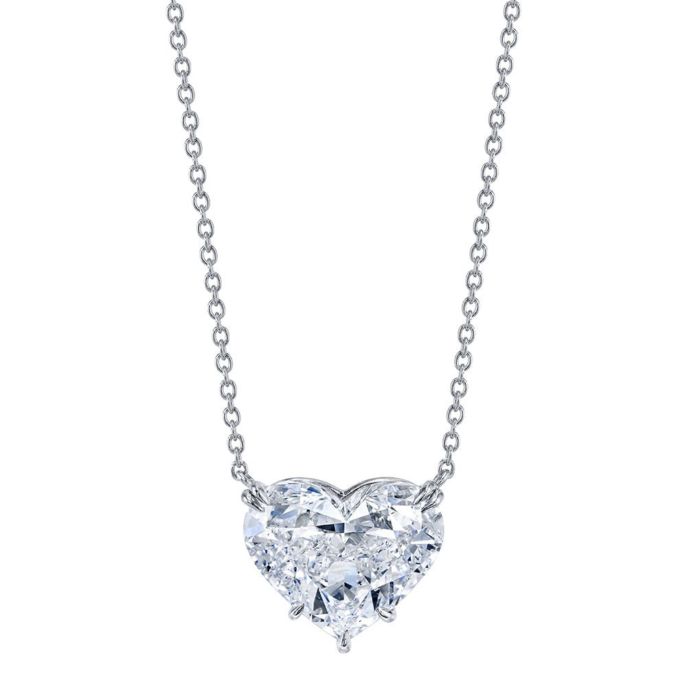 Platinum Heart Diamond Pendant - Chapel Hills Jewelry