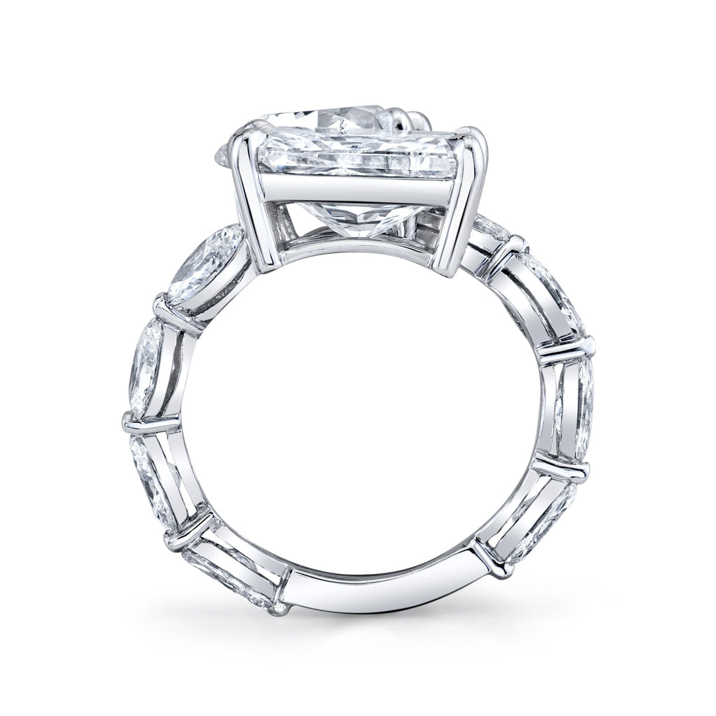 Radiant - Cut and Heart Shape Diamond Bypass Ring - Chapel Hills Jewelry