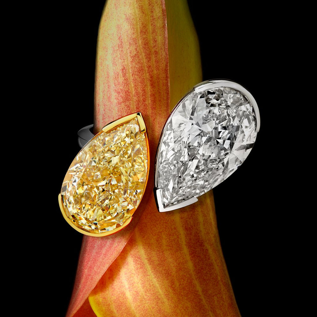 Twin Pear Shape Diamond Ring - Chapel Hills Jewelry