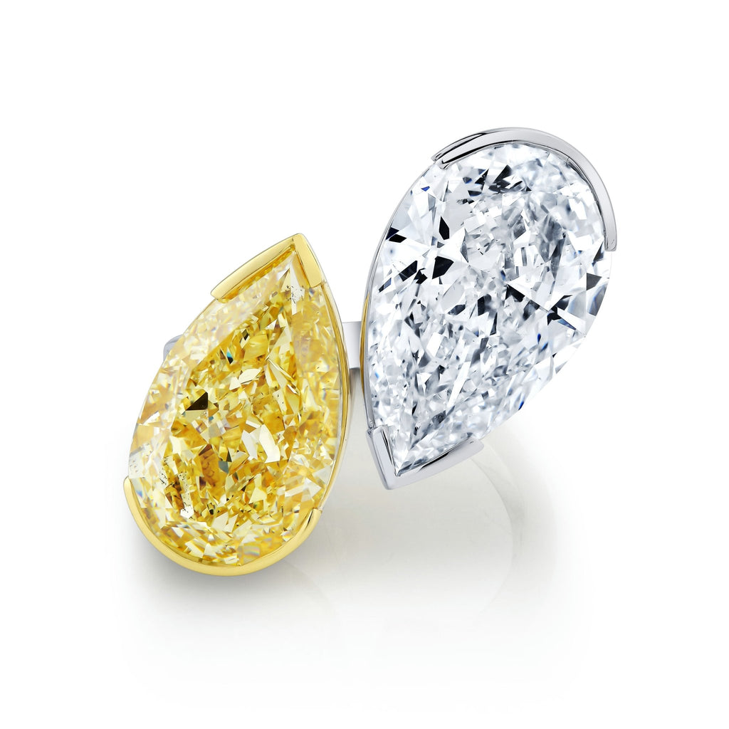 Twin Pear Shape Diamond Ring - Chapel Hills Jewelry