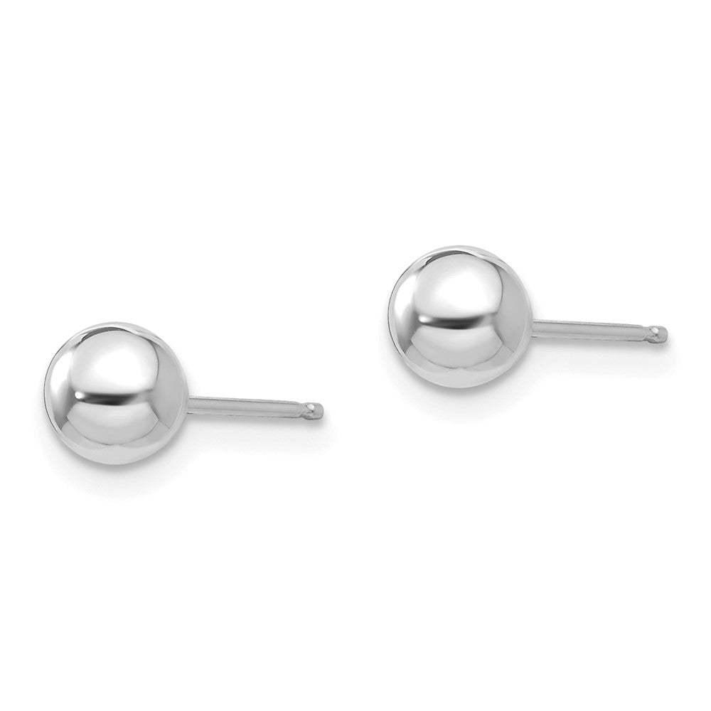 14KT White Gold Polished 5mm Ball Post Earrings - Chapel Hills Jewelry