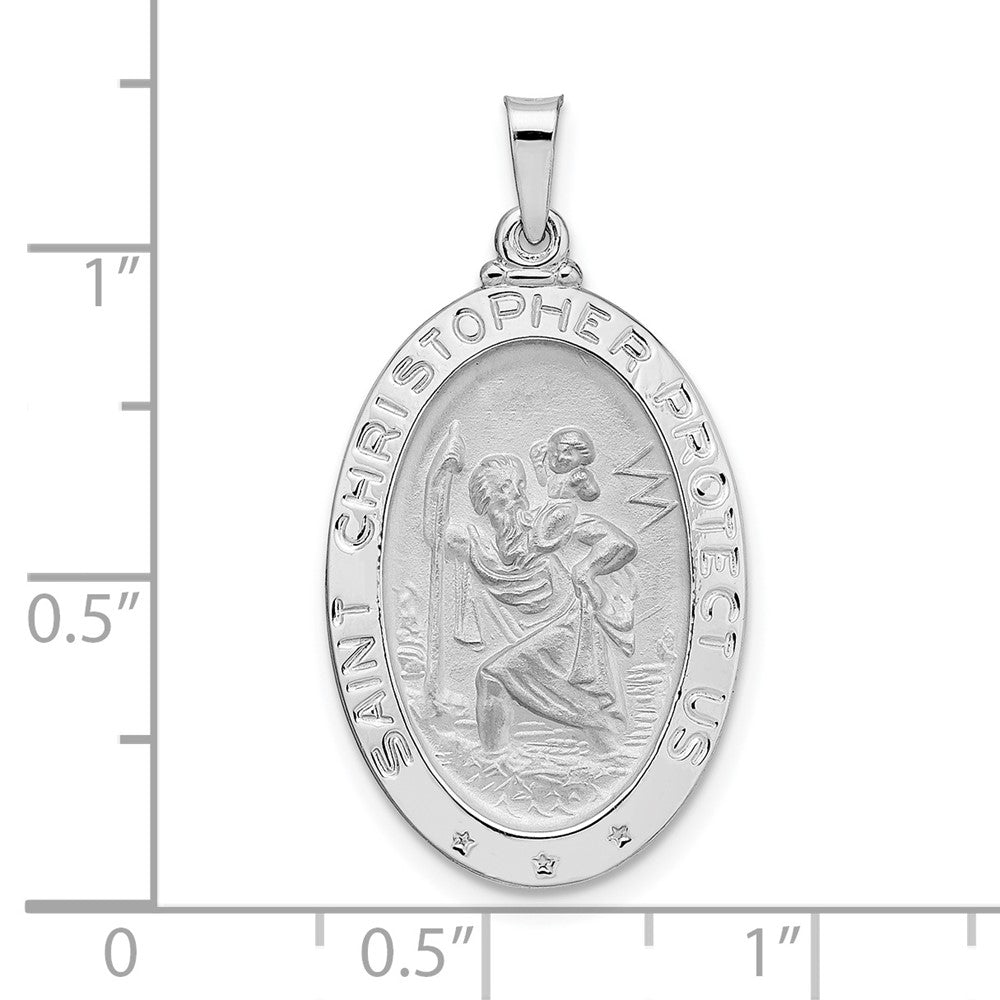 14KT White Gold Saint Christopher Medal - Chapel Hills Jewelry