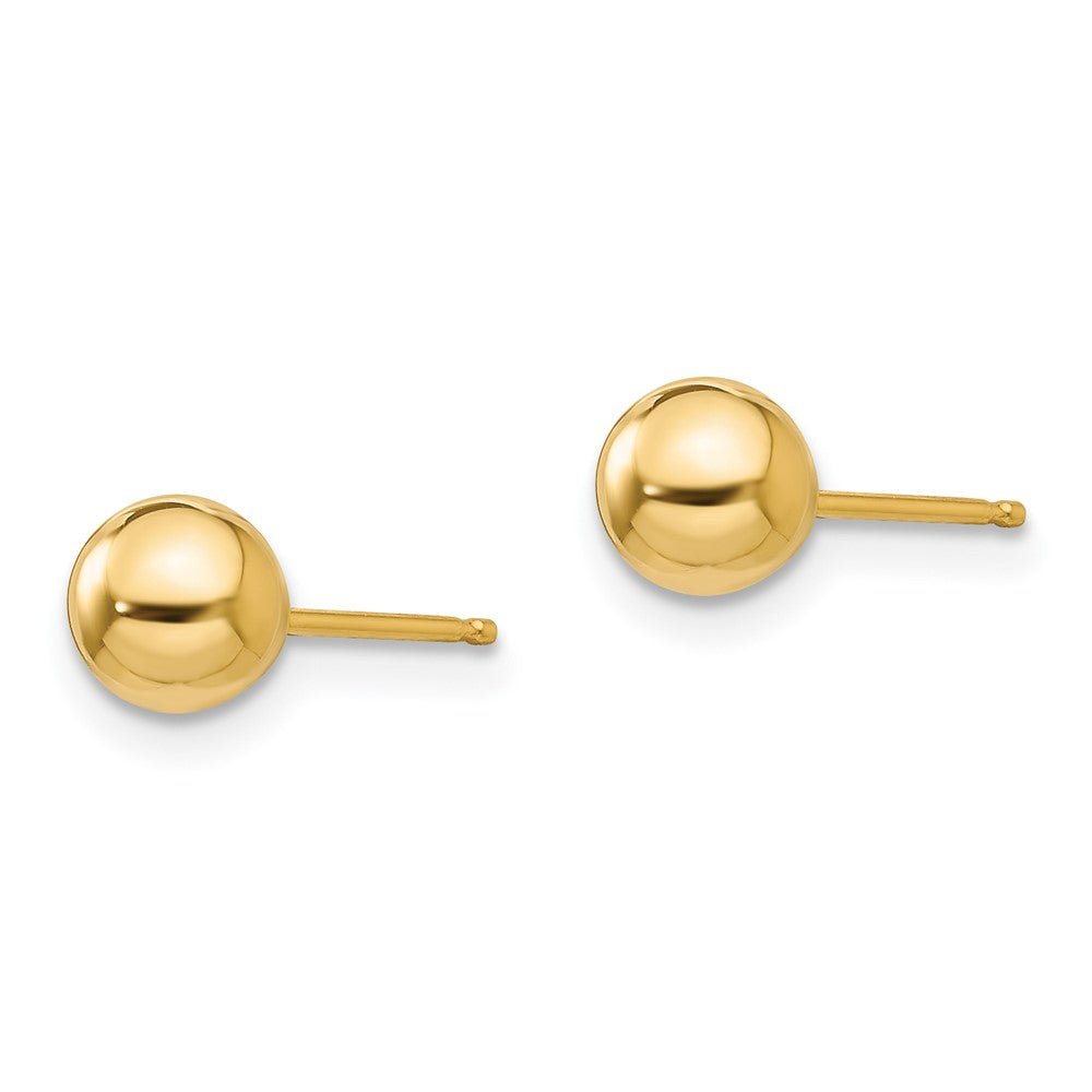 14KT Yellow Gold Polished 5mm Ball Post Earrings - Chapel Hills Jewelry