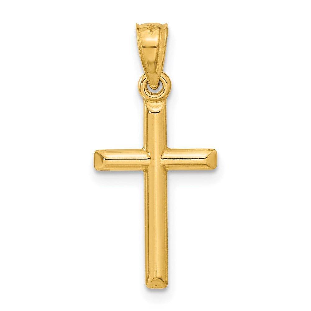 14KT Yellow Gold Polished Hollow Cross - Chapel Hills Jewelry