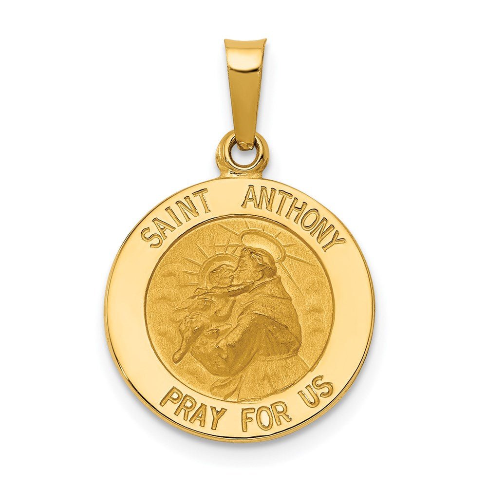 14KT Yellow Gold Saint Anthony Medal Charm - Chapel Hills Jewelry