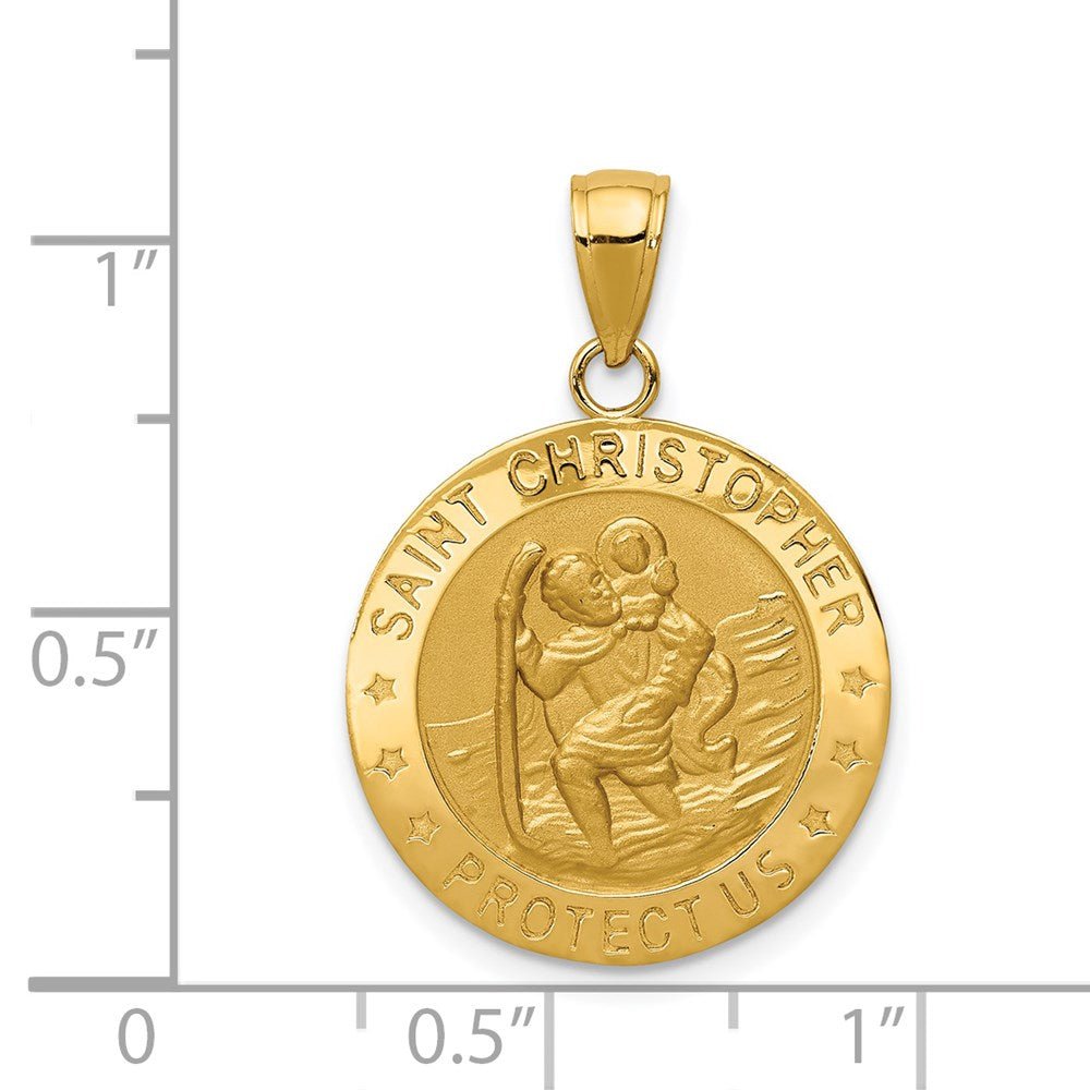 14KT Yellow Gold Saint Christopher Medal - Chapel Hills Jewelry