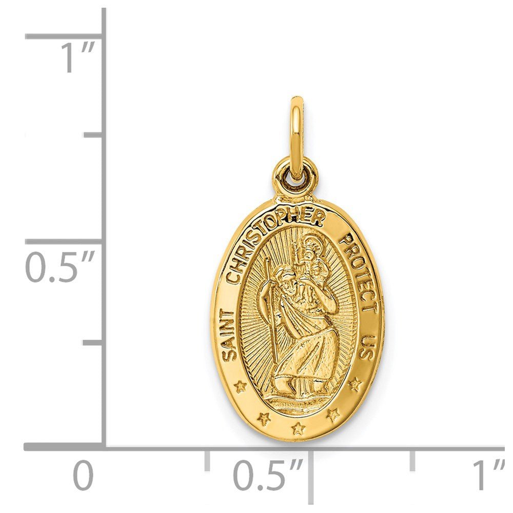 14KT Yellow Gold Saint Christopher Medal - Chapel Hills Jewelry