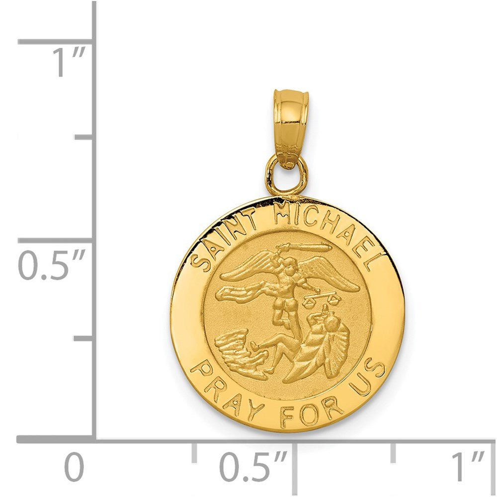 14KT Yellow Gold Saint Michael Medal - Chapel Hills Jewelry