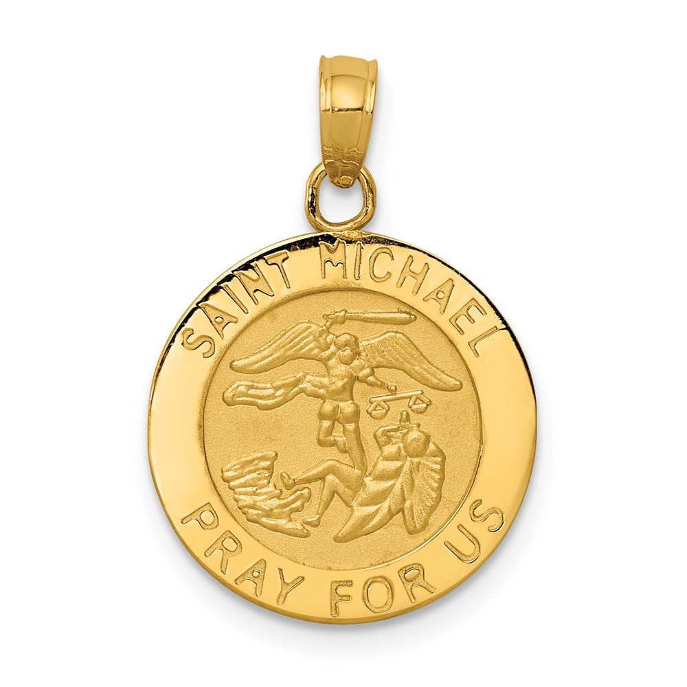 14KT Yellow Gold Saint Michael Medal - Chapel Hills Jewelry