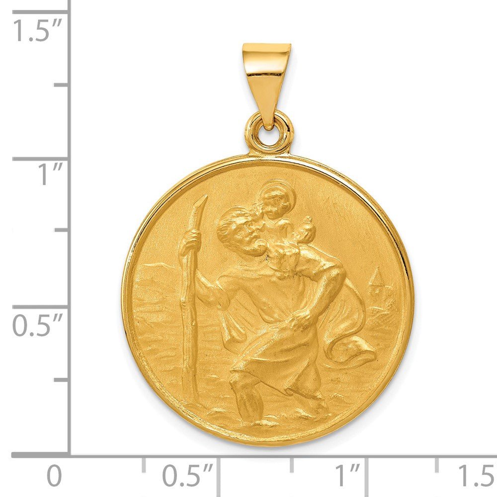 18KT Yellow Gold Saint Christopher Medal - Chapel Hills Jewelry