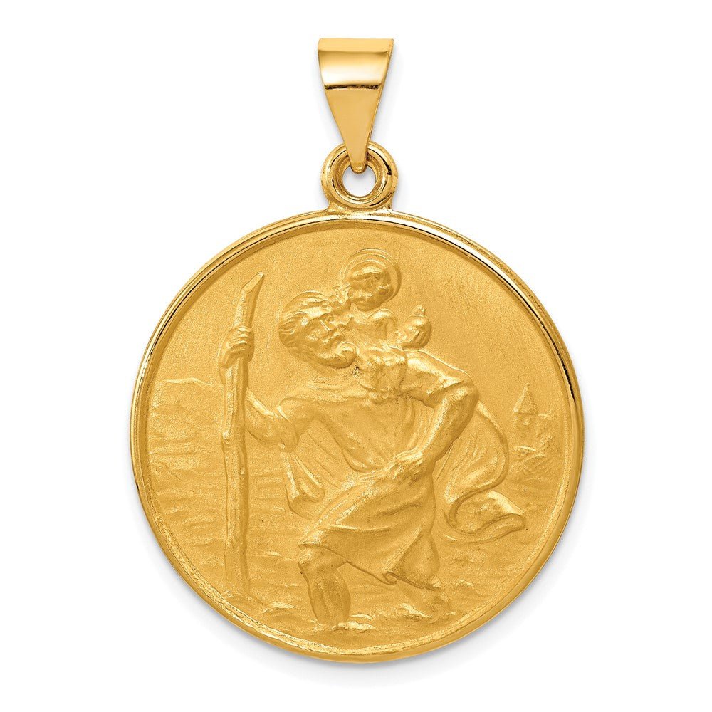 18KT Yellow Gold Saint Christopher Medal - Chapel Hills Jewelry