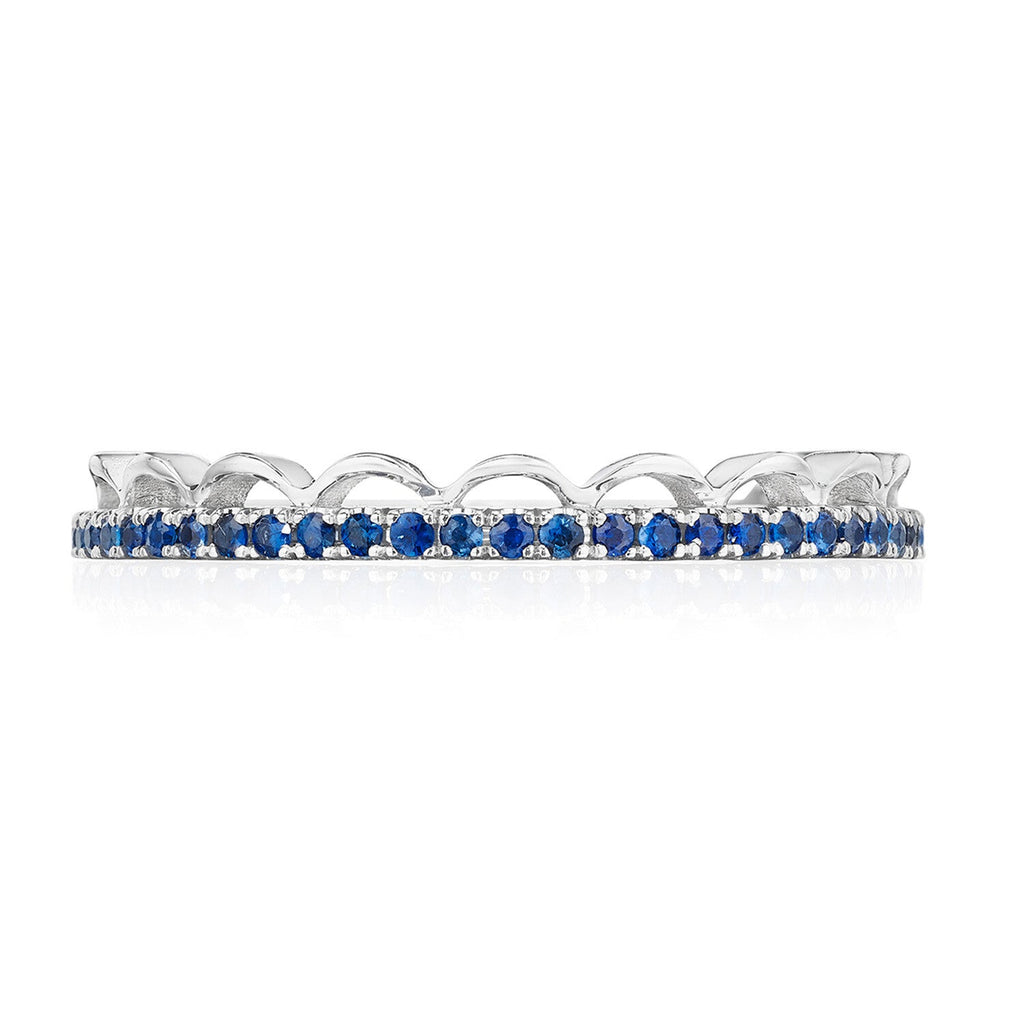 2674B 18KT White & Blue Sapphire - Chapel Hills Jewelry