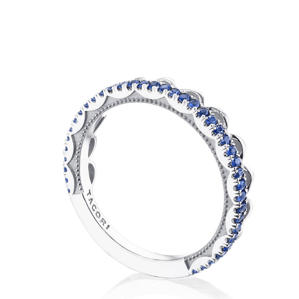 2674B Platinum & Blue Sapphire - Chapel Hills Jewelry